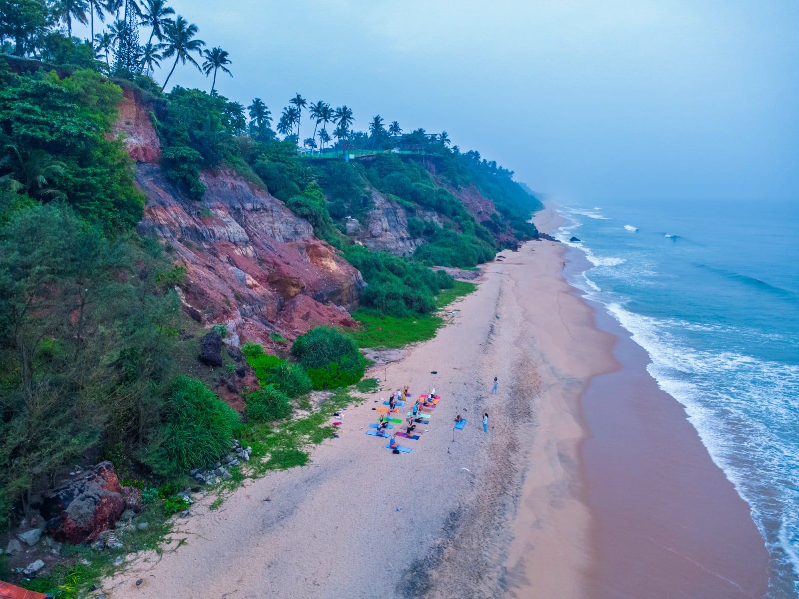 Varkala cliff and beach from above